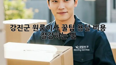 강진군 원룸이사 꿀팁🍯 용달 비용 절감하는 법