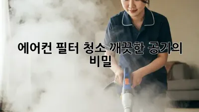 에어컨 필터 청소, 깨끗한 공기의 비밀!